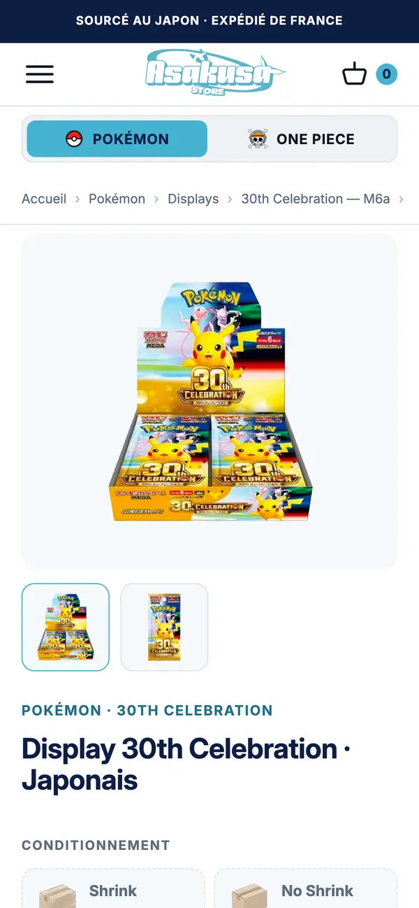 Fiche produit mobile