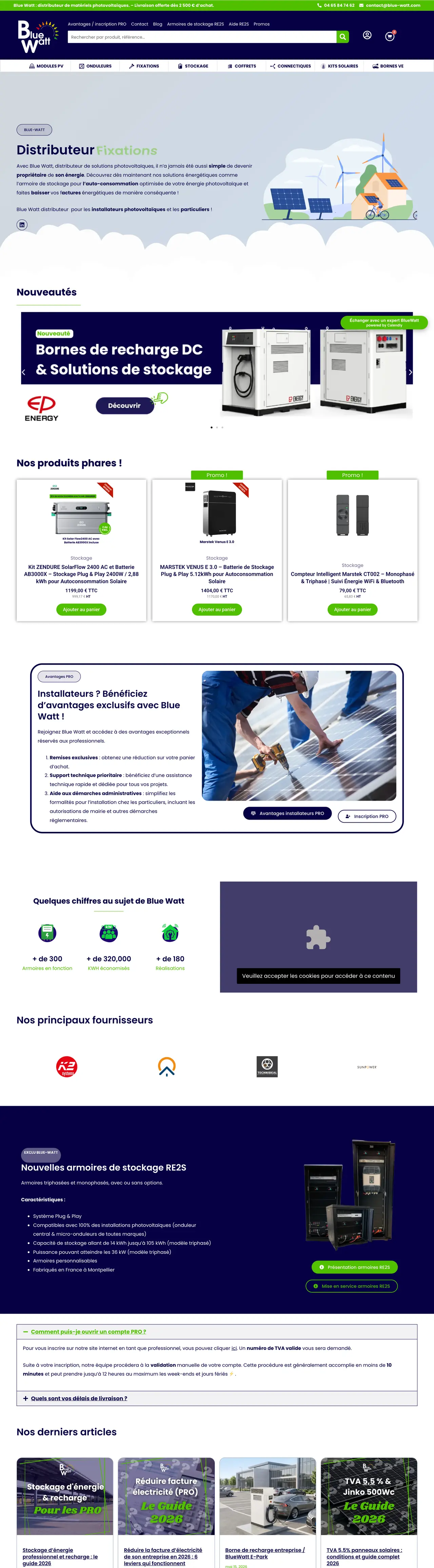 Site Blue-Watt conçu par astr.studio