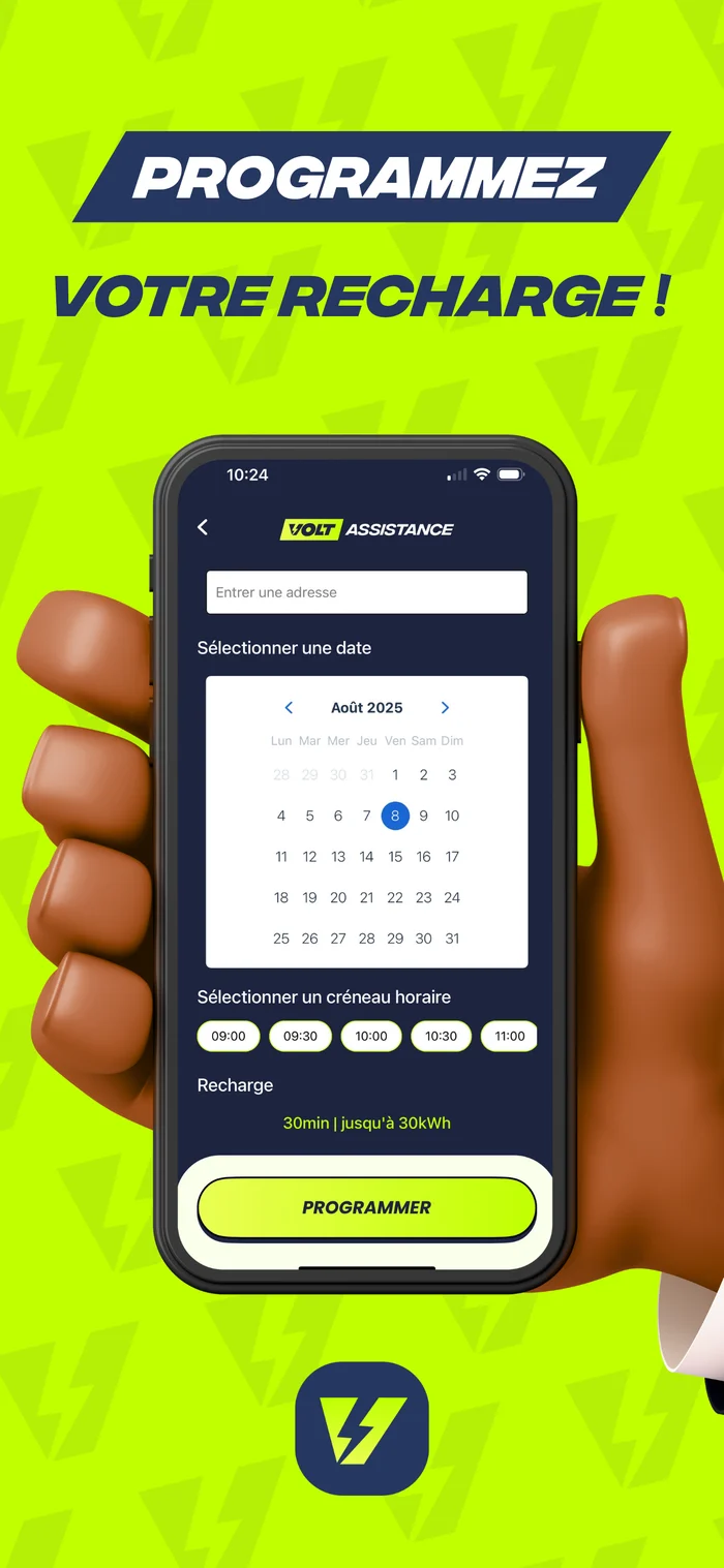 Volt-Assistance : programmer une recharge